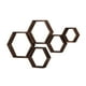 thumbnail image 2 of Estantes flotantes WonFulity con acabado hexagonal de madera flotante, 2 of 6