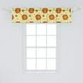 thumbnail image 2 of Ambesonne Floral Window Valance, Abstract Sunflower Petals, 42" x 12", Pale Yellow and Multicolor, 2 of 3