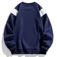 thumbnail image 3 of GigrtiJin Men's Trendy Casual Sweatshirt Color Block Crew Neck Long Sleeve Pullover Blouse Baggy Running Tops, 3 of 3