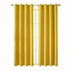 thumbnail image 3 of Zhuge Cortinas perforadas de estilo sencillo, cortinas de sombreado adecuadas para dormitorio, sala de estar, cocina (2 paneles, 51,1" de largo x 39,3" de ancho, color negro A102), 3 of 5