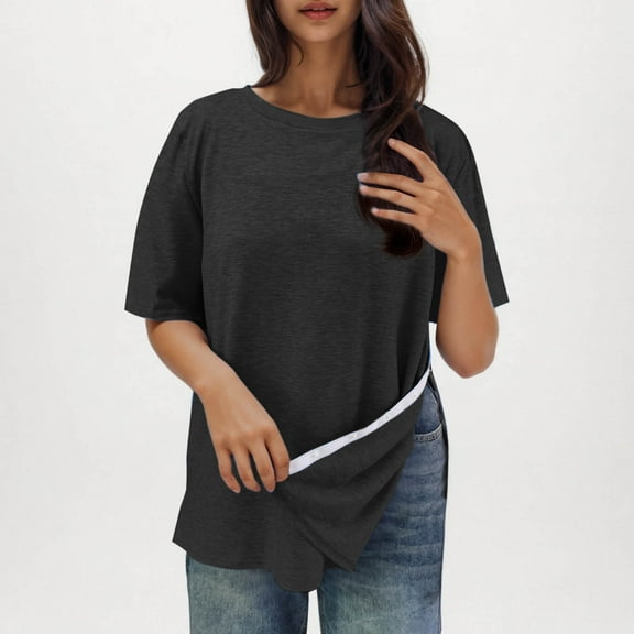 Post Shoulder Surgery Shirts for Women Tear Away Side Snap Chemo Port Shirts Short Sleeve Adaptive Blouses