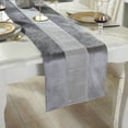 thumbnail image 1 of Camino de mesa gris de 32 x 180 cm con purpurina y diseño de diamantes plateados para mesa de cocina, mesa de café, tocador y decoración de vitrinas de vinos (180 cm, gris), 1 of 4