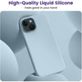 thumbnail image 2 of Compatible with iPhone 15 Plus Case, Silicone Shockproof Slim Thin Phone Case for iPhone 15 Plus (6.7 inch), (Baby Blue), 2 of 12
