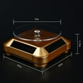 thumbnail image 3 of koolsoo 360 degreeSolar LED Turntable Presentation Plate Turntable Jewelry Display Stand Gold, 3 of 9
