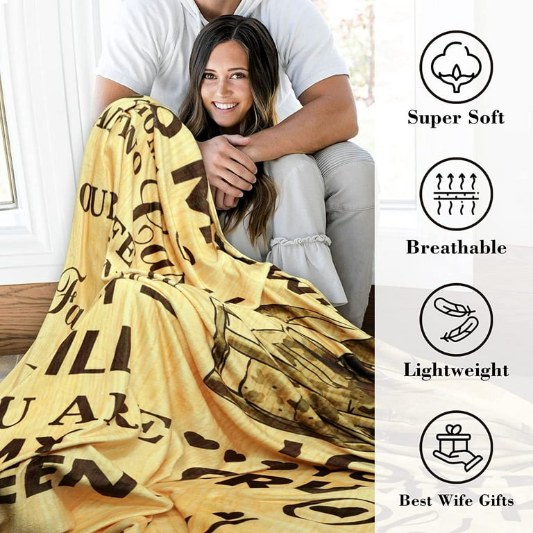 LOVINSUNSHINE Wife Gift from Husband to Wife Gift for Her Birthday Wife for  Her Romantic Unique Gifts for Wife Birthday Gift Blanket Wife Ideas
