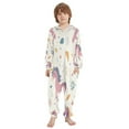 thumbnail image 2 of Soft Big Kids Onesie Pajamas Cozy Loose-Fit Jumpsuits for kids with Pockets for Christmas Lounge & Play Unicorn Pattern, 2 of 8