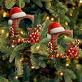 thumbnail image 3 of Summercome Christmas Ornaments Letter, Alphabet Ornaments with Xmas Hat for Christmas Tree Hanging Ornament, Funny Ornaments, Large Letters Christmas Ornaments 2025 (G), 3 of 5