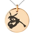 thumbnail image 4 of Tioneer Stainless Steel 3rd Gen Rayquaza Pokémon Engraved Small Medallion Circle Charm Pendant Necklace, 4 of 4