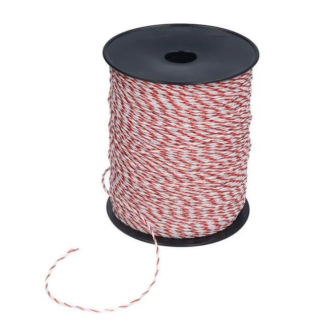 ZPSHYD Clôture électrique Polywire, 500m Clôture électrique Corde d'alimentation Fil Accessoires De Clôture électrique pour Ferme Ranch Chevaux Bovins Moutons