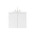 thumbnail image 3 of Modway Bryn 30" Modern Wood/Ceramic Wall-Mount Bathroom Vanity in White, 3 of 8