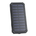 thumbnail image 4 of 20000mAh Portable Solar Energy Power Bank External Battery Charger with 6pcs LED Light Black, 4 of 10