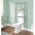 thumbnail image 2 of Linon Pinnacle Chrome and Glass Spacesaver, 3 Tiered Shelves, 2 of 4