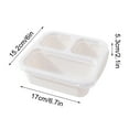 thumbnail image 3 of Bento Box under $5! Cagogo 3 Compartment Bento Box, Wheat Straw Lunch Container, Reusable Snack Box forKids, Meal Prep Containers for Study Office, Portion Control Food Storage, 3 of 5