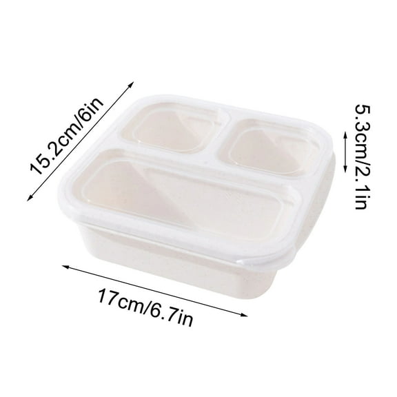 Cheapark Bento Box With 3 Compartments For Meal Preparation And Portable Use, Reusable
