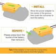 thumbnail image 4 of for Power Wheel Adapter Compatible with Dewalt 20V Battery, Converter Kit with Fuse Holder, Switch, Terminal, 12AWG Wire for DIY RC Car Toys (2 Pack), 4 of 7