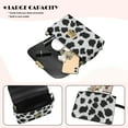 thumbnail image 5 of SCRAWLGOD Fur Cow Print Black White Small Crossbody Bags for Women Trendy, Pu Leather Lightweight Cell Phone Crossbody Wallet Purses with Detachable Chain, 5 of 7