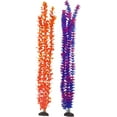 thumbnail image 1 of Penn-Plax Aqua-Plants Plastic Aquarium 2 Piece Plant Bundle – Vivid Appearance and Gentle Texture – Multicolor – 24” Height, 1 of 3