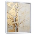 thumbnail image 2 of Designart "American Basswood Tree In Gold And Beige" Tree Amercian Basswood Floater Framed Canvas Wall Art, 2 of 5