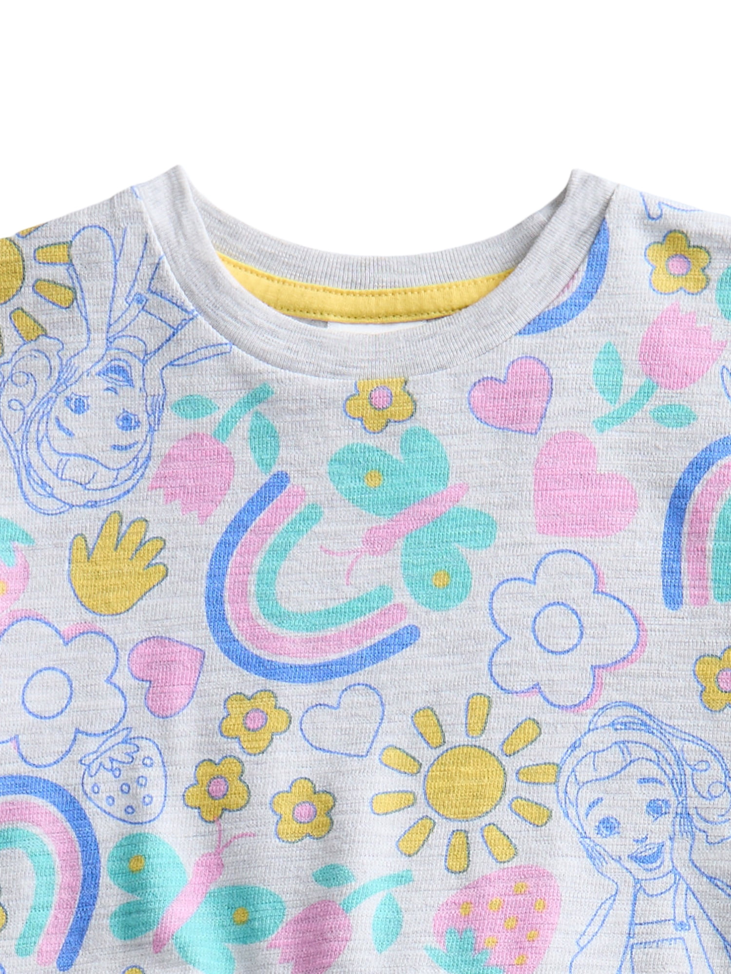 Ms. Rachel Toddler Girls' Short Sleeve Graphic Tee and Matching Ruffle Shorts Set, 2-Piece, Sizes 12M-5T