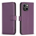 thumbnail image 5 of SaniMore Case for iPhone 15 (6.1" 2023), PU Leather Flip Folio Book Protective Cover with Cash Pocket Magnetic Clasp Credit Card Holder Kickstand Men Women TPU Shockproof Wallet Shell, Purple, 5 of 11