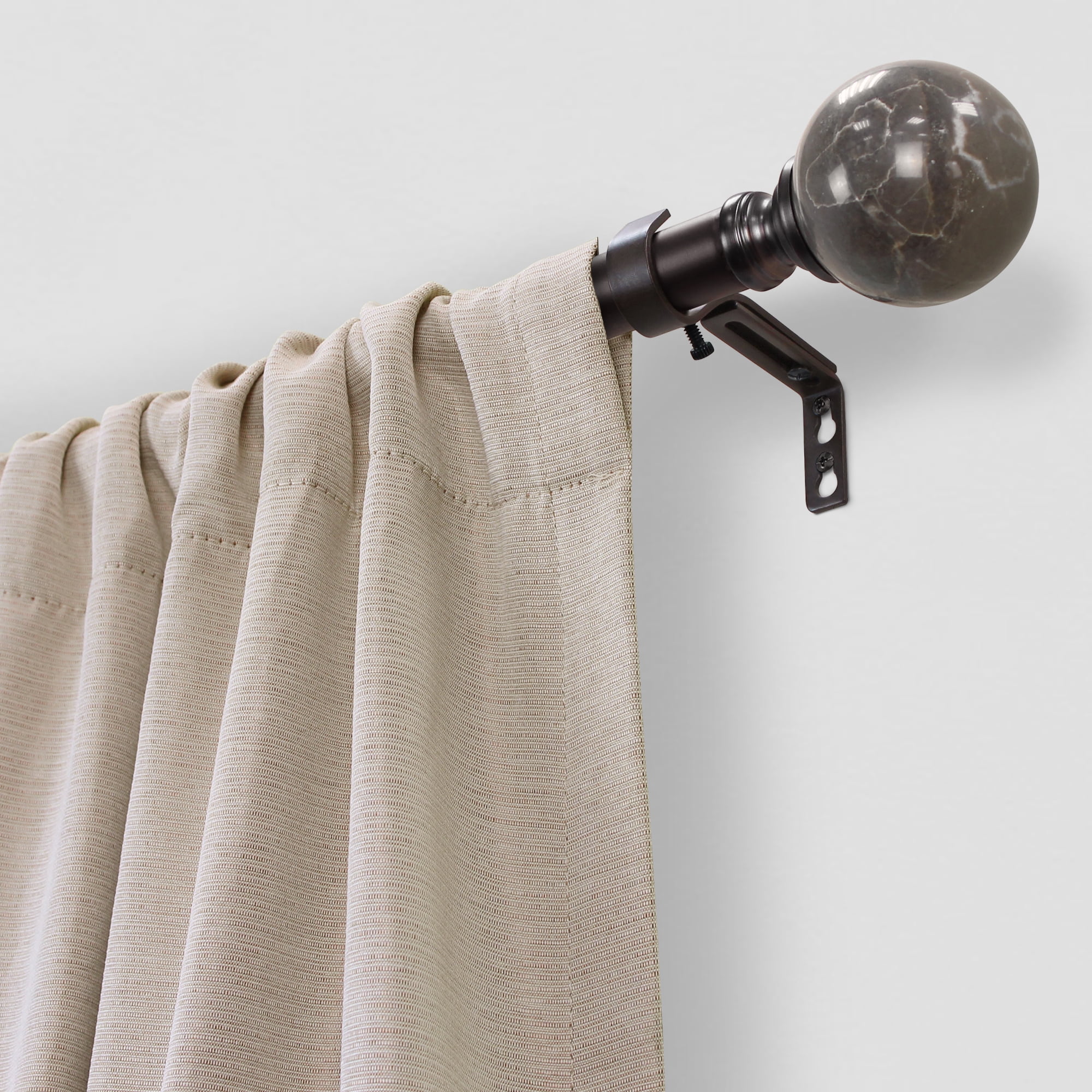 Better Homes & Gardens 1" Oil-Rubbed Bronze Marble Curtain Rod 42-120"