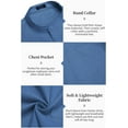 thumbnail image 5 of COOFANDY Men's Cotton Linen Henley Shirt Short Sleeve Hippie Casual Beach T-Shirts with Pocket, 5 of 8