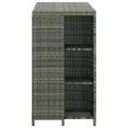 thumbnail image 2 of vidaXL Bar Table with Storage Rack Grey 120x60x110 cm Poly Rattan, 2 of 5