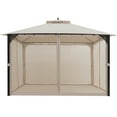 thumbnail image 4 of Topbuy 12'x 10'Octagonal Tent Outdoor Gazebo Canopy Shelter with Mosquito Netting Beige & Tan, 4 of 5