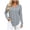 Gray, variant on Button Up Shirt Women Royal Blue Single Snap V Neck Oversized Outdoor Layer Blouse Blue XXL