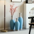 thumbnail image 3 of Modern Design PVC Floor Vase Set of 3, Durable Stand for Artificial Flowers & Dry Branches, Versatile Home Decor for Living Room, Dining Room & More, 3 of 9