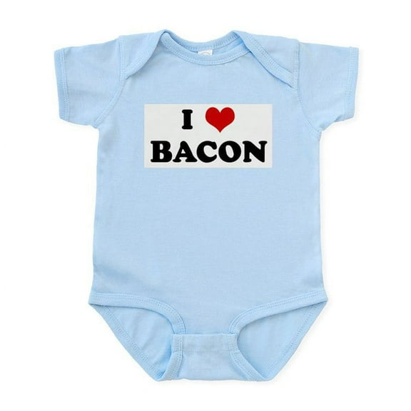 CafePress - I Love BACON Infant Bodysuit - Baby Light Bodysuit, Size Newborn - 24 Months