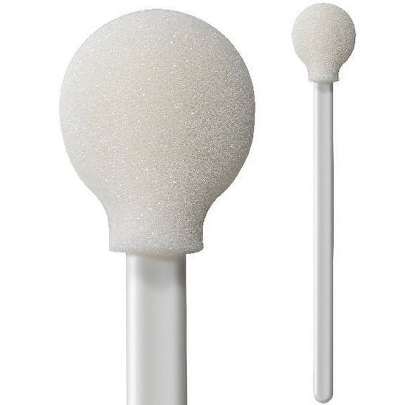 (Bag of 50 Swabs) 71-4504: 5.125” Overall Length Foam Swab with Circular Foam Mitt and Polypropylene Handle