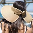 thumbnail image 7 of CHENjy Ladies Sun Hat with Wide Brim, Purple Roll Up Summer Visor Hat Women for Beach and Travel, UPF Packable Foldable Ponytail Sun Hat, 7 of 7