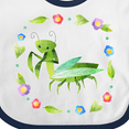 thumbnail image 4 of Inktastic Praying Mantis with Flowers and Leaves Boys or Girls Baby Bib, 4 of 4