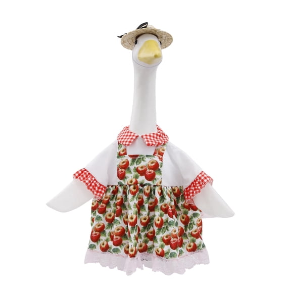 Sruoe Porch Goose Clothes, 23" Porch Goose Outfits for Lawn Yard and Patio Decoration, Lawn Goose Clothing for Cement Goose Lawn Goose Outfit, Garden Goose Costume