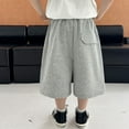 thumbnail image 5 of oqasdz Pants for Boys Mid Length Comfortable Loose Solid Color Daily Sports Active for Kids Casual Shorts Size 4 Y-5 Y, 5 of 5