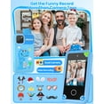 thumbnail image 3 of Kids Smart Phone Toy, 2.8" Touchscreen, Dual Camera, Music, Games, 32GB SD Card for Kids, Blue, 3 of 9