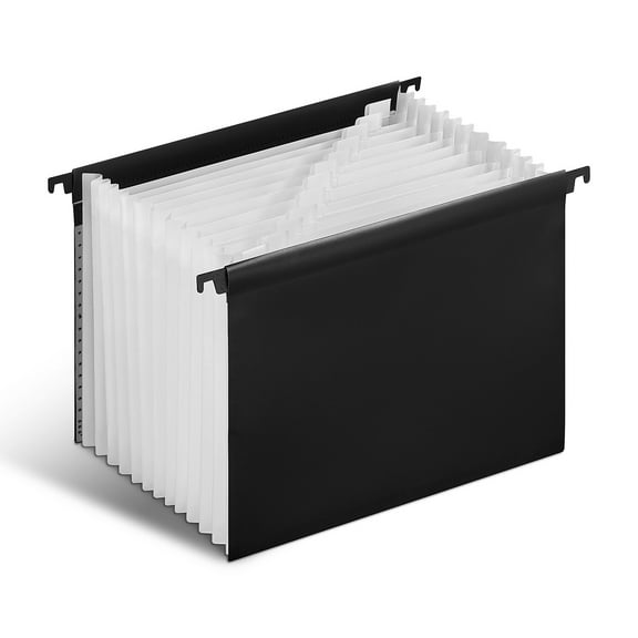 Staples Moisture Resistant Hanging File Folder 15.35" Expansion Letter Size Black (TR51813)