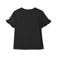 thumbnail image 5 of Bearichfupo Girls Ruffle Sleeve Shirts Summer Cute Crewneck Blouse Tops,Girls Short Sleeve Shirt,Sizes 3-4 Years, 5 of 6