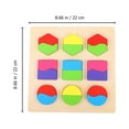 thumbnail image 2 of EeaseCA 1 Set Wooden Shape Puzzle Toy Early Learning Toy Toddler Educational Wood Puzzle, 2 of 7