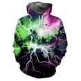 thumbnail image 2 of Sweat à Capuche Éclair Naturel pour Hommes Automne Personnalité Manches Longues Mode Décontractée Chandail en Molleton de Rue, 2 of 4