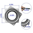 thumbnail image 2 of 8Pack Lazy Susan Hardware, 4Inch Square Rotating Bearing Plate, 300Lbs Capacity Lazy Susan Turntable Bearing For For Serving Trays, Kitchen Storage Racks, Craft Table, Zinc Plated Steel Swivel Plate, 2 of 5