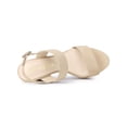 thumbnail image 4 of BLISSFUL STEP Women's Slingback Platform Chunky Heeled Sandals, 4 of 7
