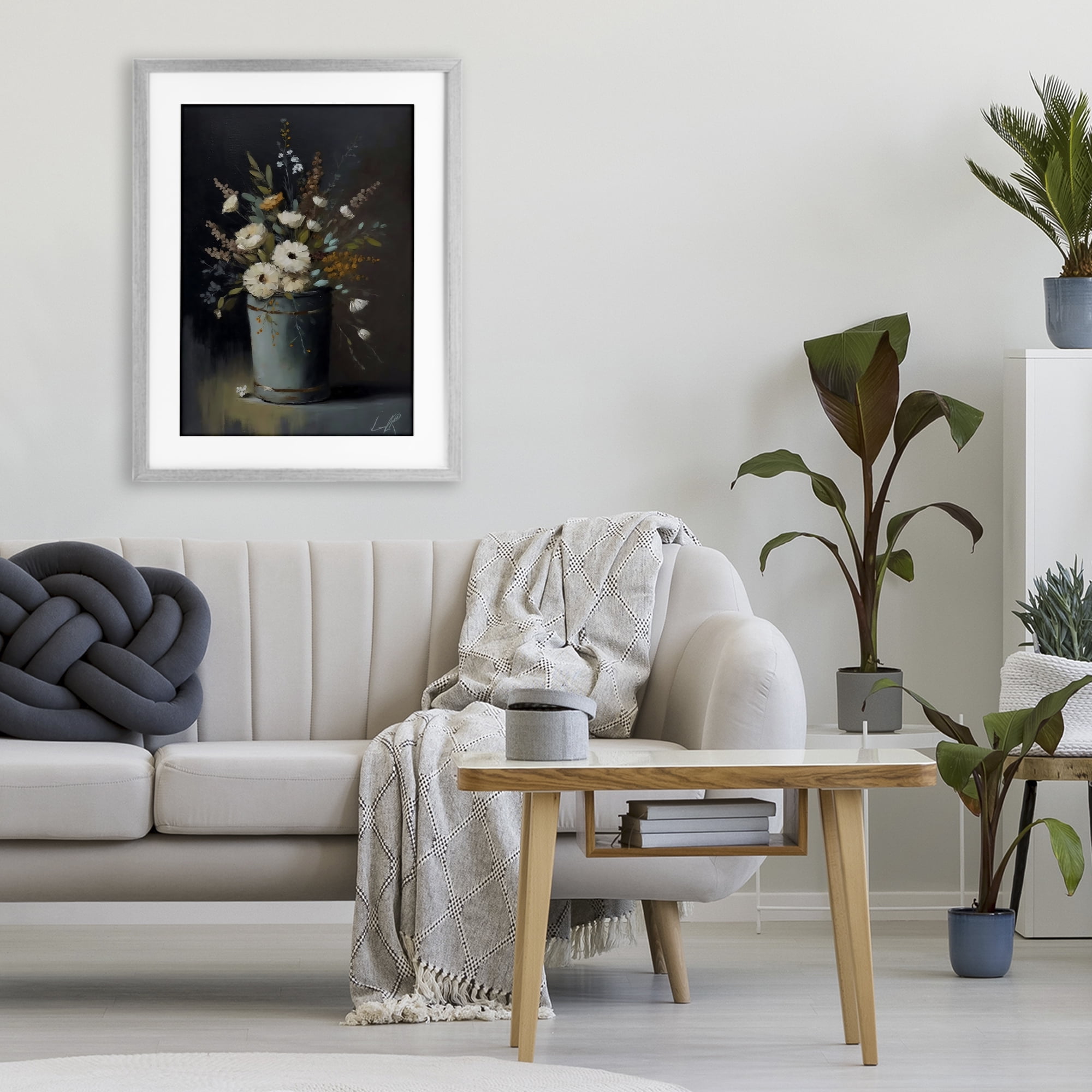 Stupell Industries Rustic Floral Bouquet Bucket Gray Framed Print Under Glass, design by Creative Studio