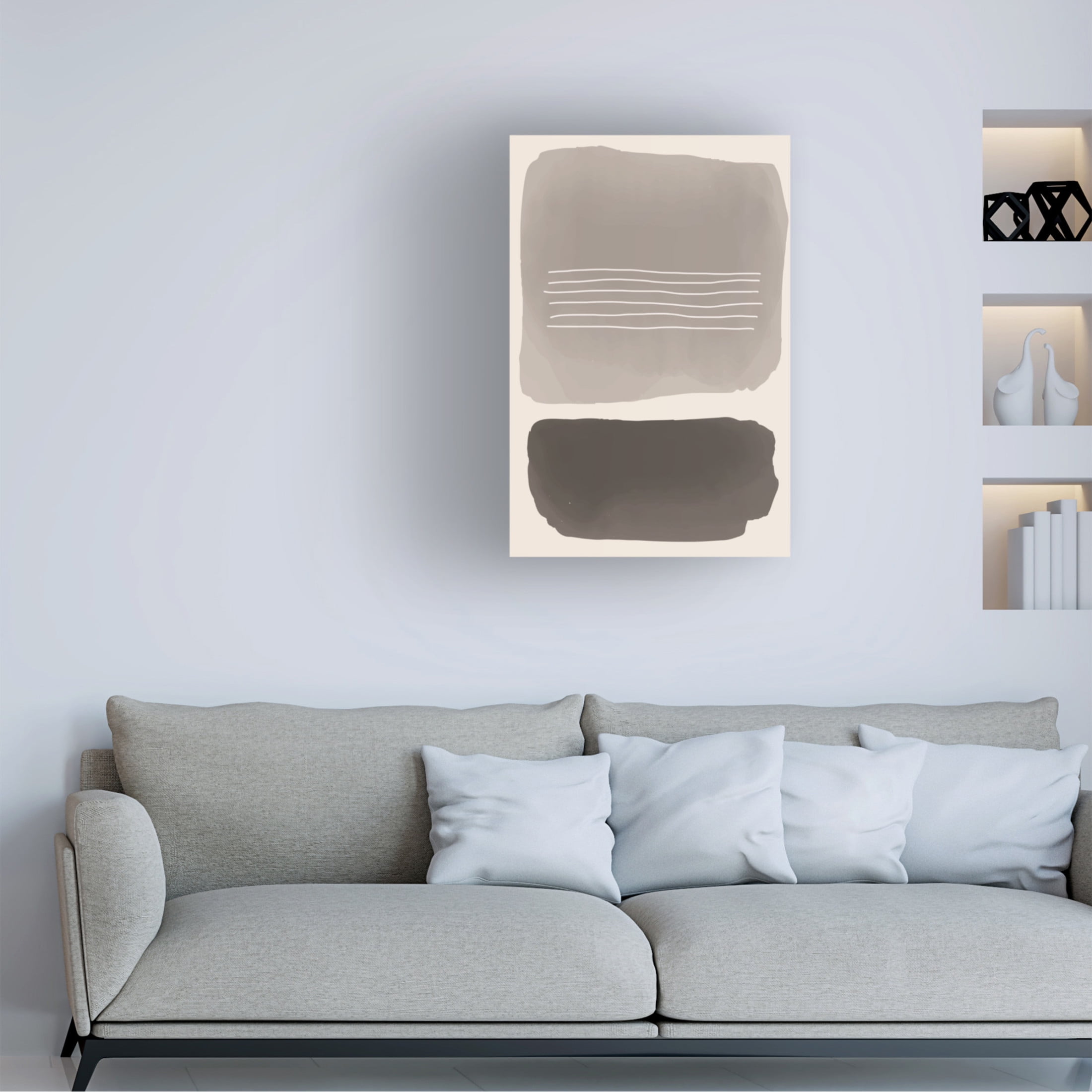 Trademark Fine Art jay stanley Watercolor Shapes Series 1 Canvas Wall Art