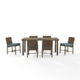 thumbnail image 2 of Bradenton 7Pc Outdoor Wicker Dining Set Navy/Weathered Brown - Dining Table & 6 Dining Chairs, 2 of 13