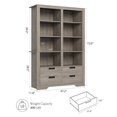 thumbnail image 2 of Soonbuy 72" Tall Book Shelf with Storage, Farmhouse Floor Standing Bookcase,Book Shelf with 4 Drawers, Freestanding Display Storage Shelves for Bedrooms Home Offices, and Living Rooms, 2 of 9