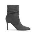 thumbnail image 3 of BLISSFUL STEP Women Pointy Toe Stiletto Heels Ankle Boots Gray 7, 3 of 7