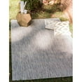 thumbnail image 2 of Unique Loom Solid Collection Casual Transitional Indoor and Outdoor Flatweave Area Rug, 5' x 8', Light Gray/Gray, 2 of 4