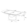 thumbnail image 7 of 71"-95" Extendable Hobart Modern Dining Table for 6-10, Glossy Pandora Sintered Stone Table, Bronze Carbon Steel Base, 7 of 7
